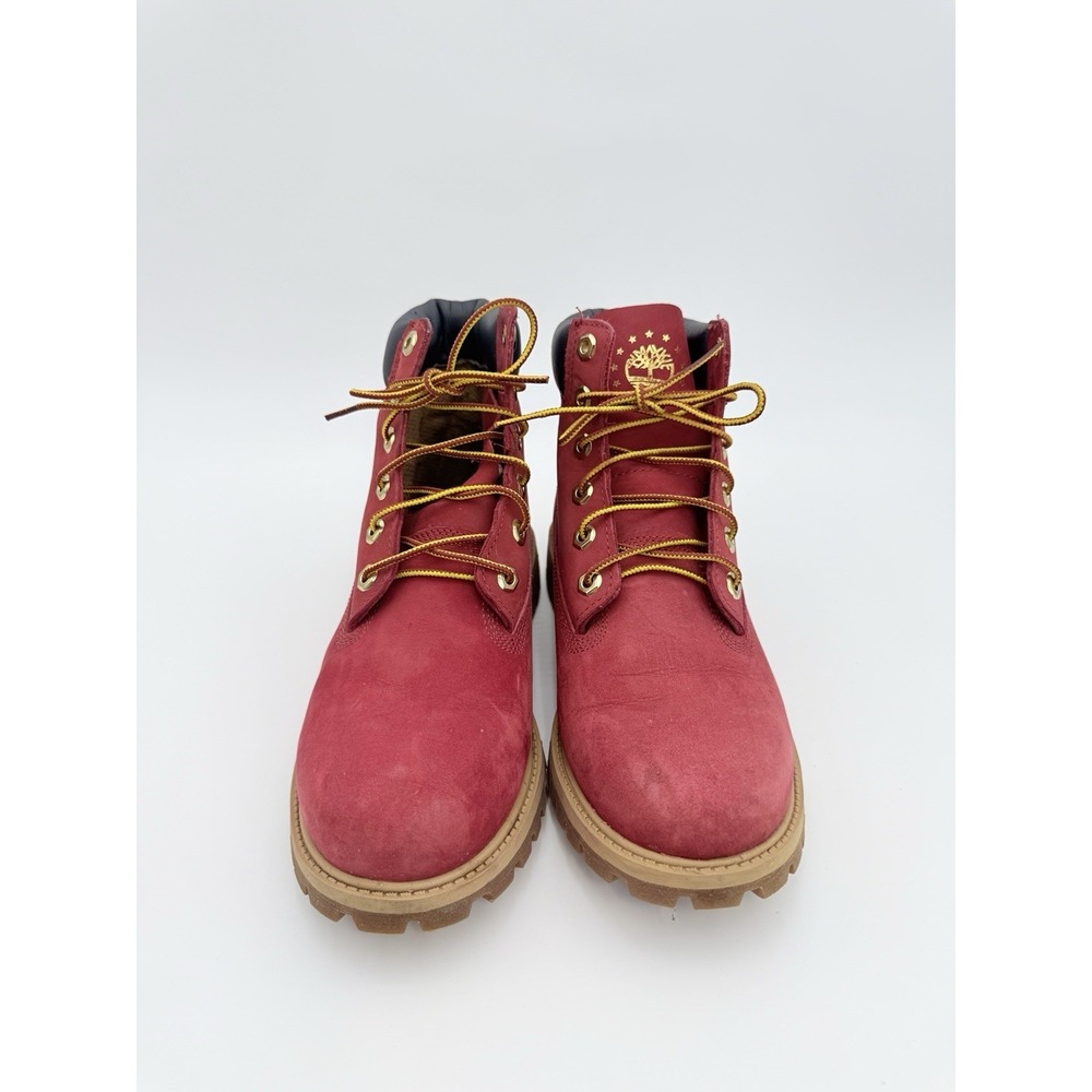 Timberland RARE Youth Red Leather Boot size 6.5 - Picture 2 of 12